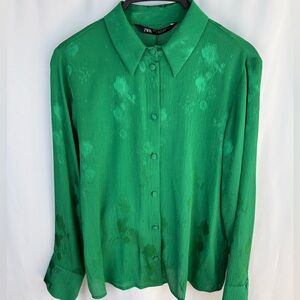 Zara Floral Jacquard top